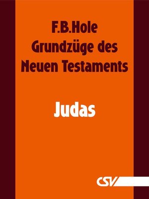 cover image of Grundzüge des Neuen Testaments--Judas